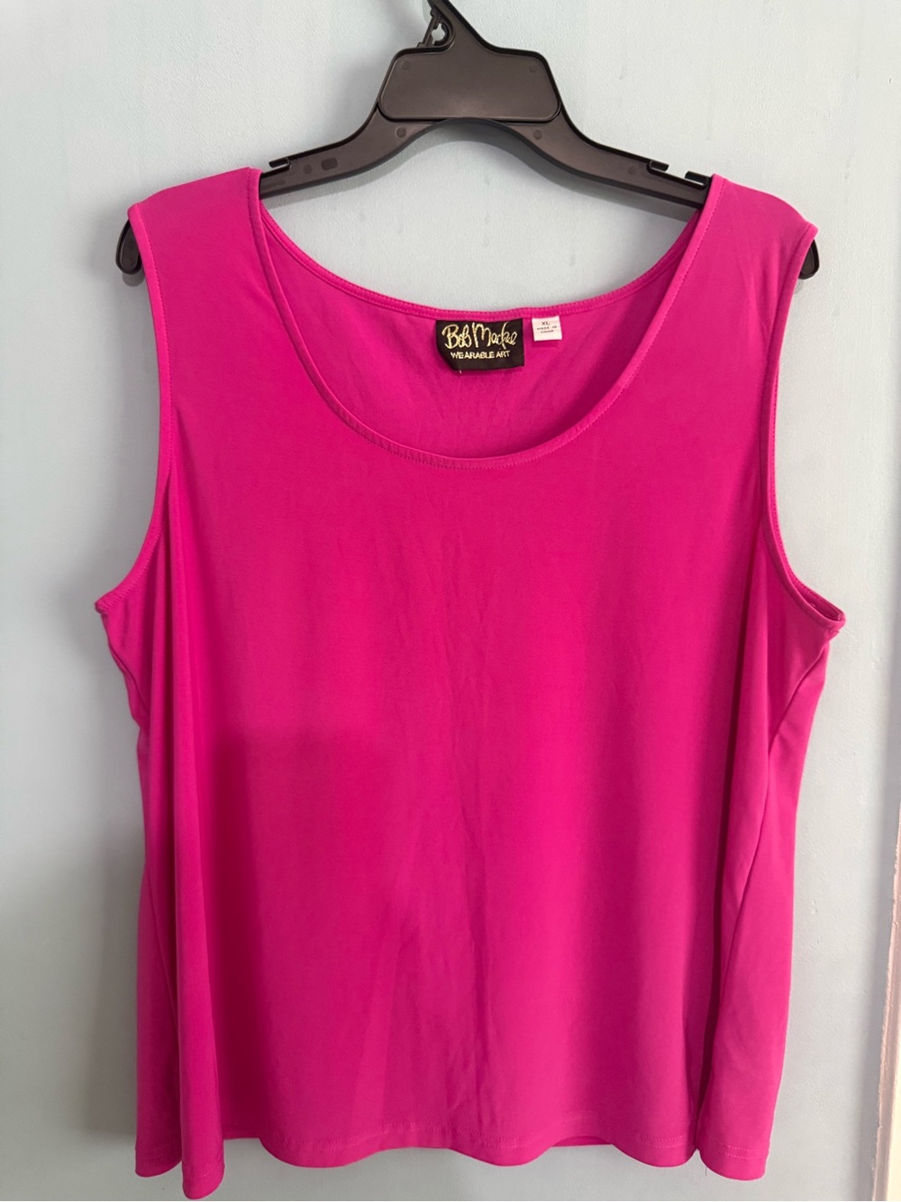 Bob Mackie Vibrant Fuchsia Scoop Neck Tank Top - Picture 1 of 14